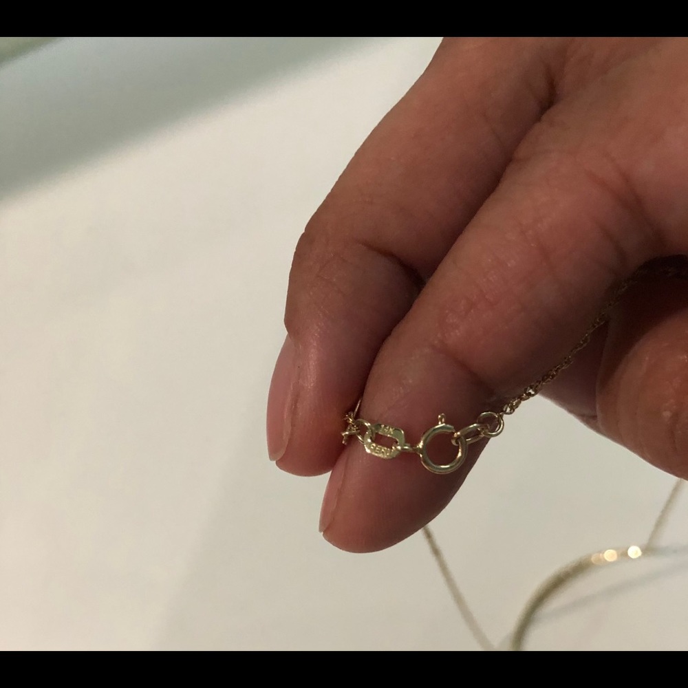 14k gold smiley necklace - Picture 4 of 6